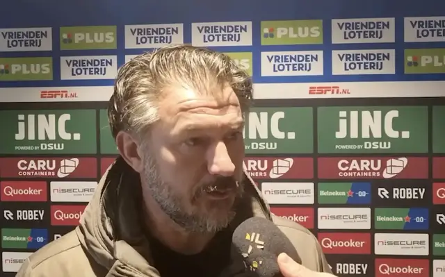 Carl Hoefkens (NAC) na koude douche bij Excelsior