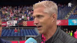 UEFA Cup-winnaars Tomasz Rząsa en Erwin Zoetebier in De Kuip