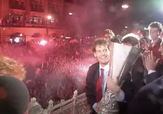 Amsterdam viert feest na Uefa Cup-winst (1992)